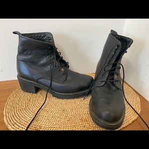 Havana joe chunky lace up combat boots